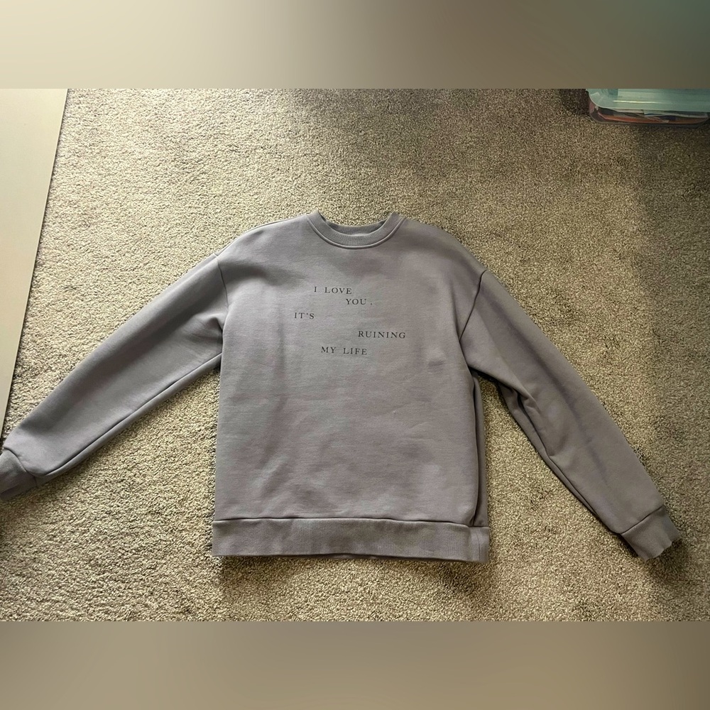 Taylor Swift TTPD Fortnight I Love You It’s Ruining My Life Sweatshirt Size M